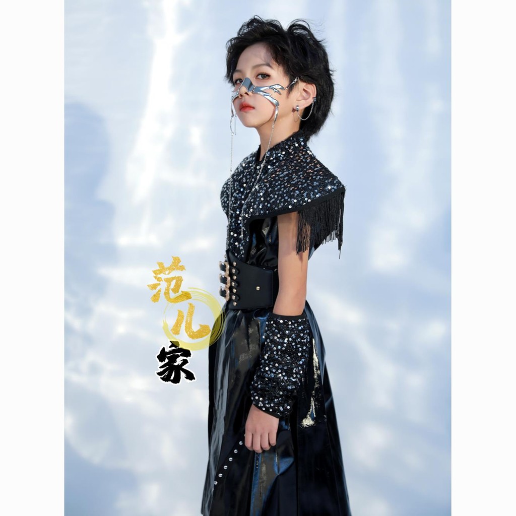 #武侠男童亮片走秀潮服帅气新中式儿童模特演出服少儿龙鳞太阳之子武侠男童亮片走秀潮服帅气新中式儿童模特演出服少儿龙鳞太阳之子71805