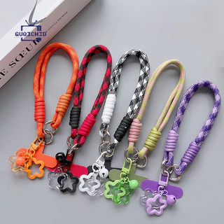 ลายพรางสี โดปามีน โทรศัพท์มินิมอลป้องกันการสูญหายสายรัดข้อมือเชือกแขวนพวงกุญแจแข็งแรงและทนทาน Anti-Lost