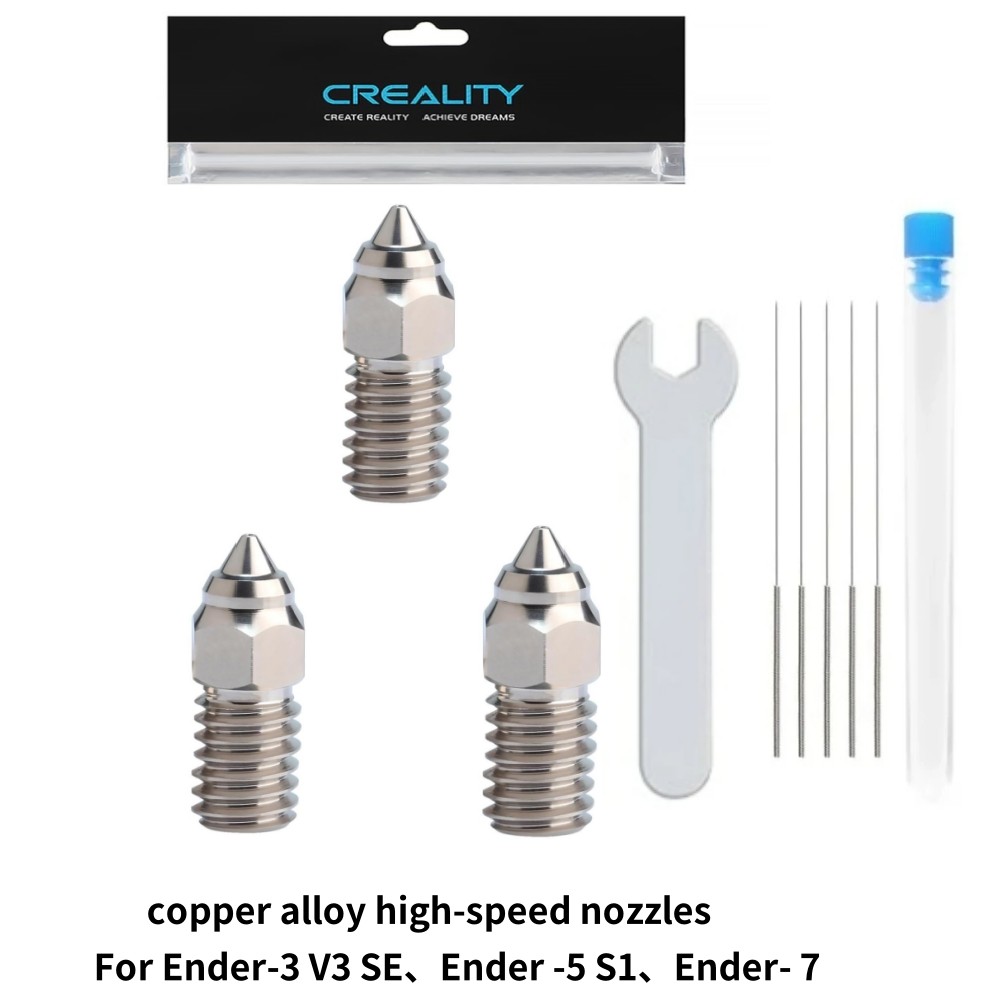 Creality Official Ender 3 V3 SE High-Speed Nozzles Kit, Copper Alloy Nozzle Set for Ender 5 S1/Ender