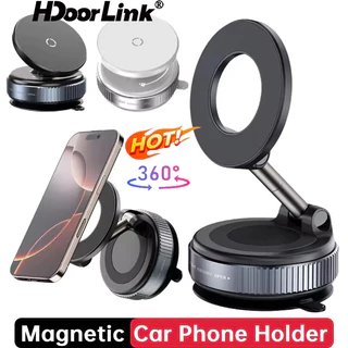 HdoorLink Magnetic Vacuum Absorption Car Phone Mount ขาตั้งโทรศัพท์มือถือแบบพับได้ Car Navigation Holder for Gym Bath Shower