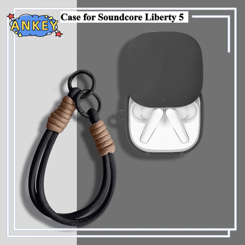 for Anker Soundcore Liberty5 Case Protective Nylon Lanyard Soft Cover Soundcore Liberty 5 Headphone 