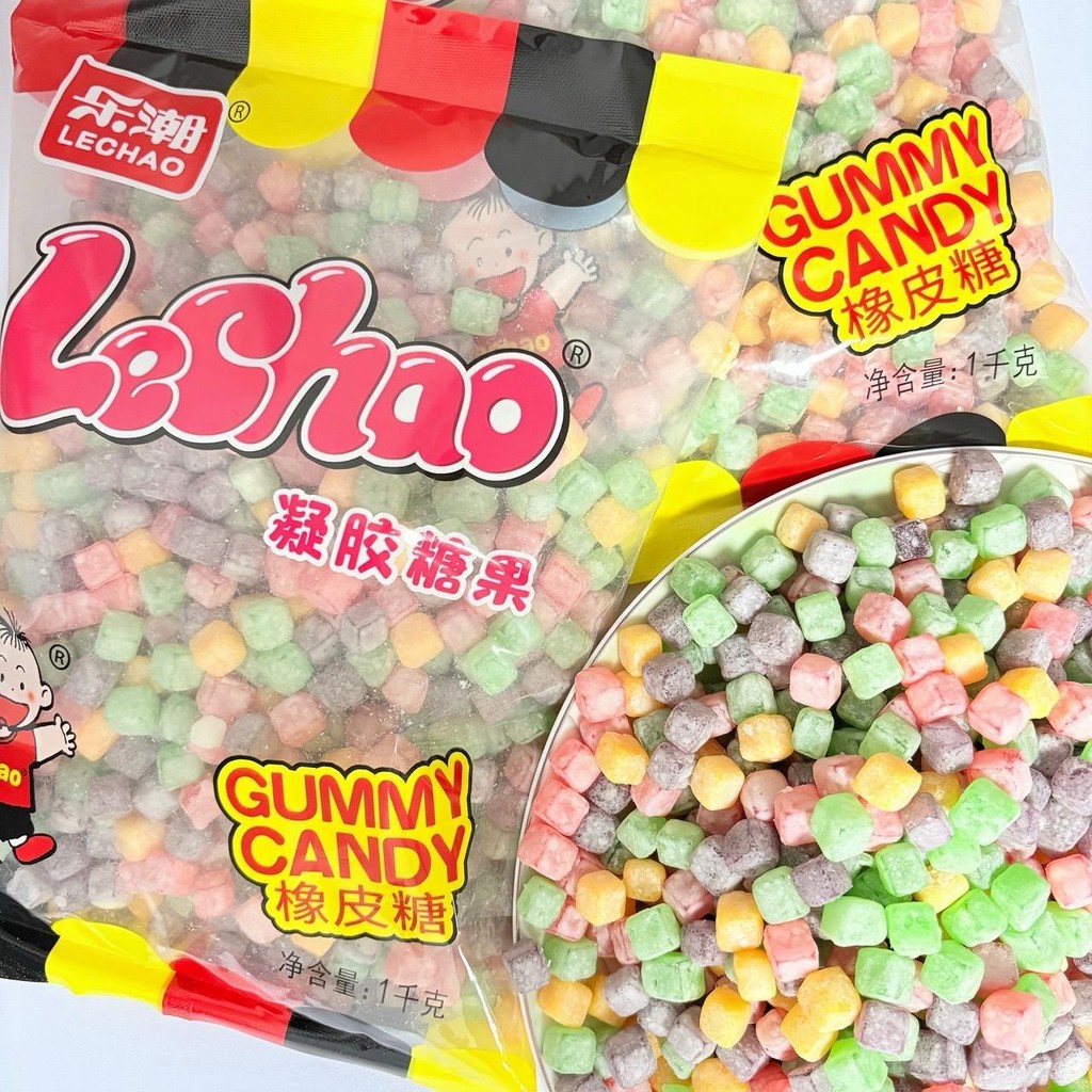 เยลลี่ลูกเต๋า Lechao 1kg 4 รสชาติผลไม้! เคี้ยวหนึบ ทุกก้อนฟิน! - ภาพย่อย 5
