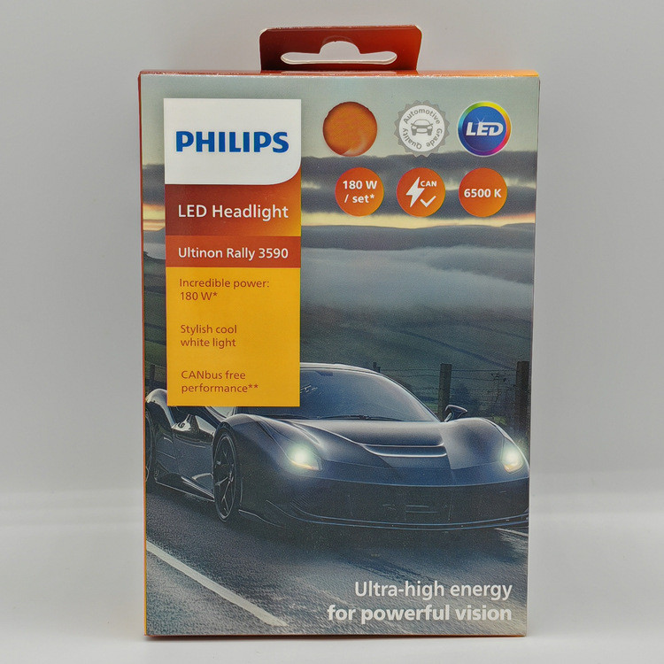 Philips U3590 359N H1H4H7H11HB3/4 หลอดไฟ LED Aurora Ultra Super Bright 9012