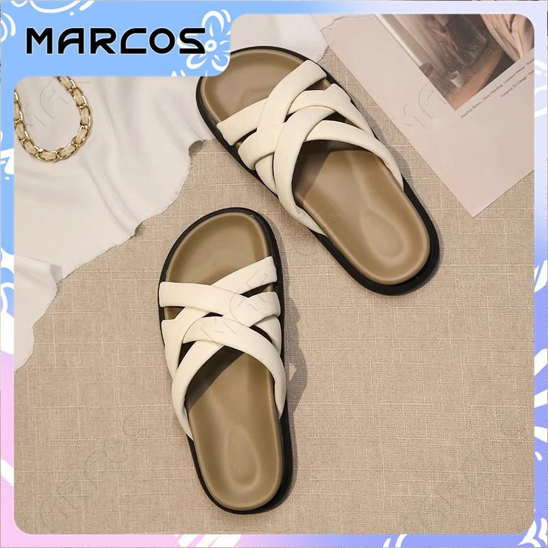MRACOS รองเท้าแตะผู้หญิง รองเท้าแตะท่องเที่ยวฤดูร้อน รองเท้าแตะฤดูร้อน รองเท้าแตะนุ่มไม่ลื่น สวมใส่สบาย#01