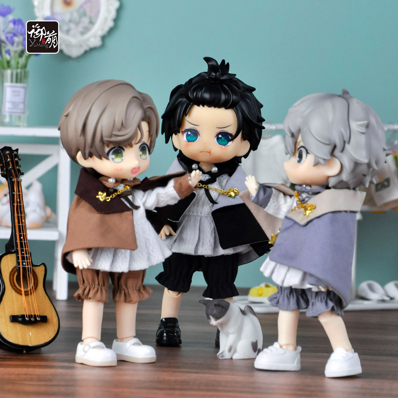 YMY เสื้อผ้าเด็กเสื้อสูทสามชิ้น ob11 เสื้อผ้าเด็ก GSC PD9 Retro กางเกงแขนสั้น p9 เสื้อผ้า