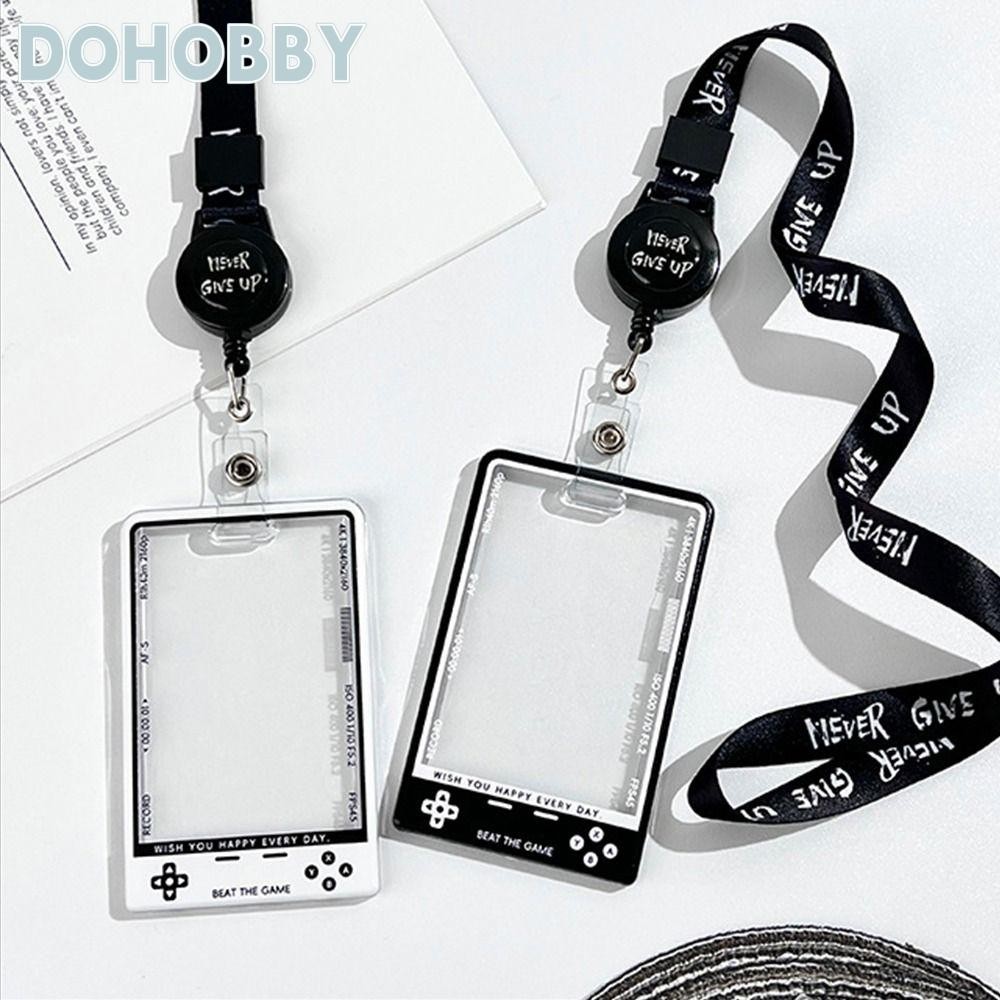 DOHOBBY กระเป๋าใส่บัตรนักเรียน แบบโปร่งใสสไตล์เกาหลี สำหรับ K-pop Fan พร้อมสายคล้องและโฟโต้การ์ด