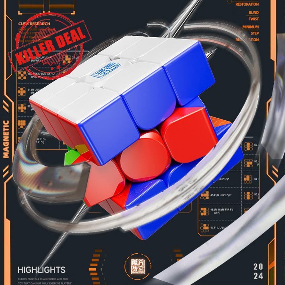 Magnetic Coated Speed Cube Magnet Professional Cube Magic ของเล่นสติกเกอร์ 3 ปริศนา Cube D0i7