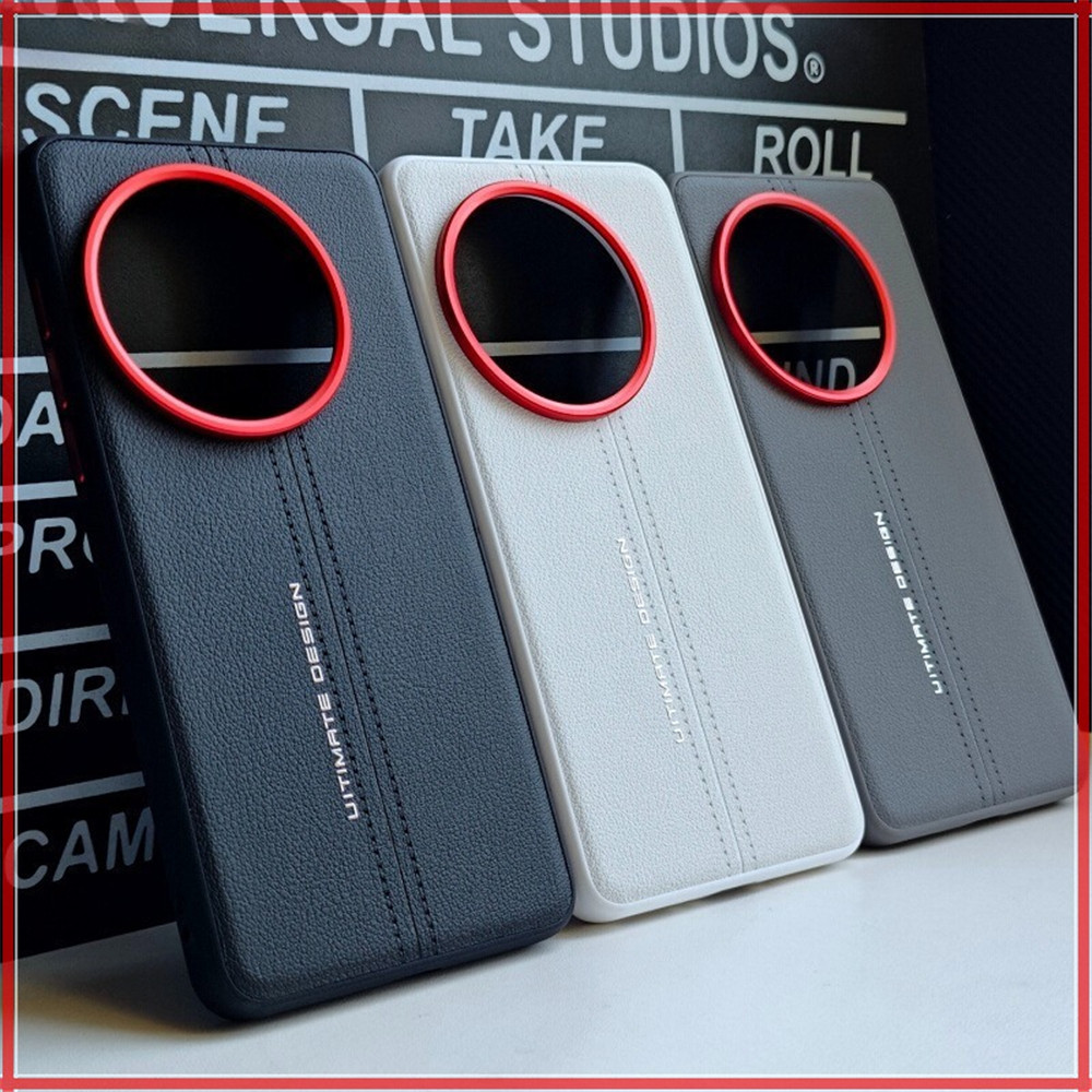 เคสโทรศัพท์สําหรับ OnePlus Ace 5 5 Pro 13 13T 13R หนังเลนส์โลหะฝาครอบป้องกันปลอกบาง