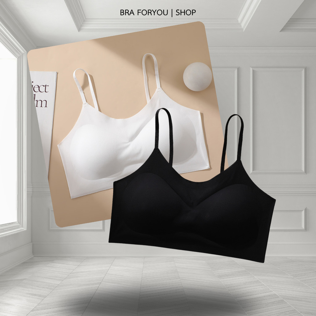 Bra Foryou เสื้อในแฟชั่นไร้โครง รุ่น2 ผ้าลื่น บางเบาเย็นสบาย (205) บรา ชั้นใน เสื้อผ้าผู้หญิง