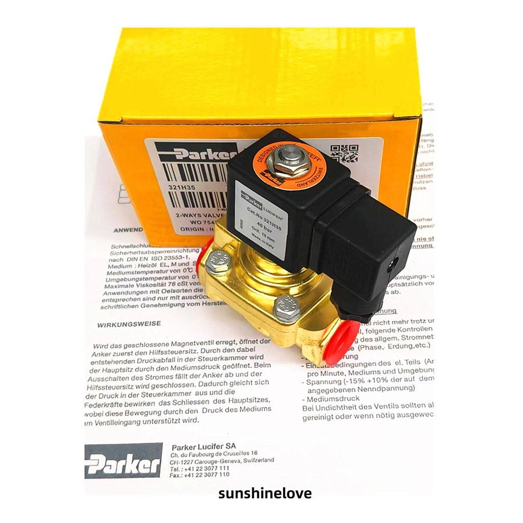 PARKER เครื่องเป่าลมขวด Solenoid วาล์ว 321H35 วาล์วแรงดันสูง 322H75/322H35 321H36