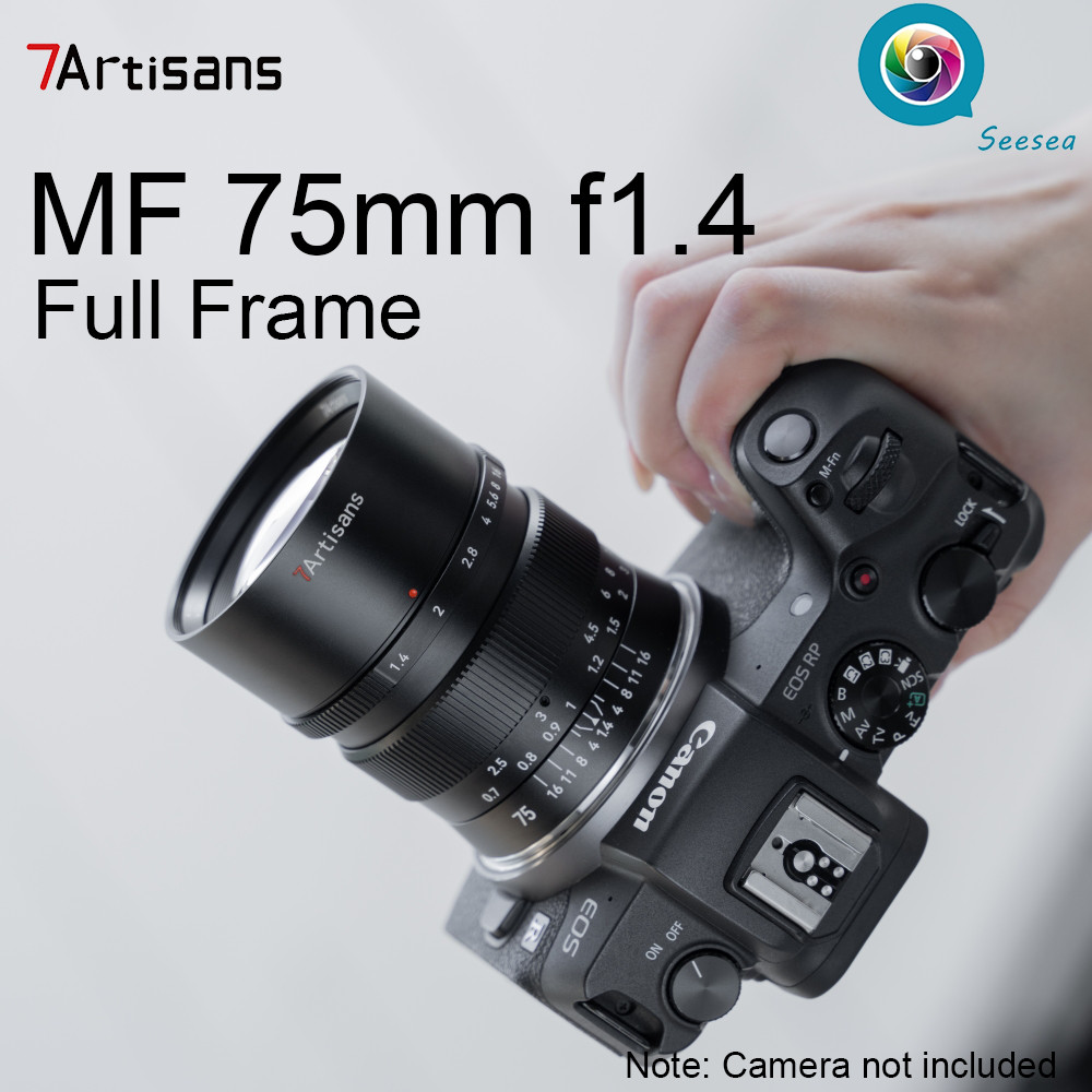 7Artisans 75 มม. f1.4 เลนส์โฟกัสแบบแมนนวลฟูลเฟรมสําหรับกล้องมิเรอร์เลสแบบเมาท์ RF / NZ / FE / L 75mm