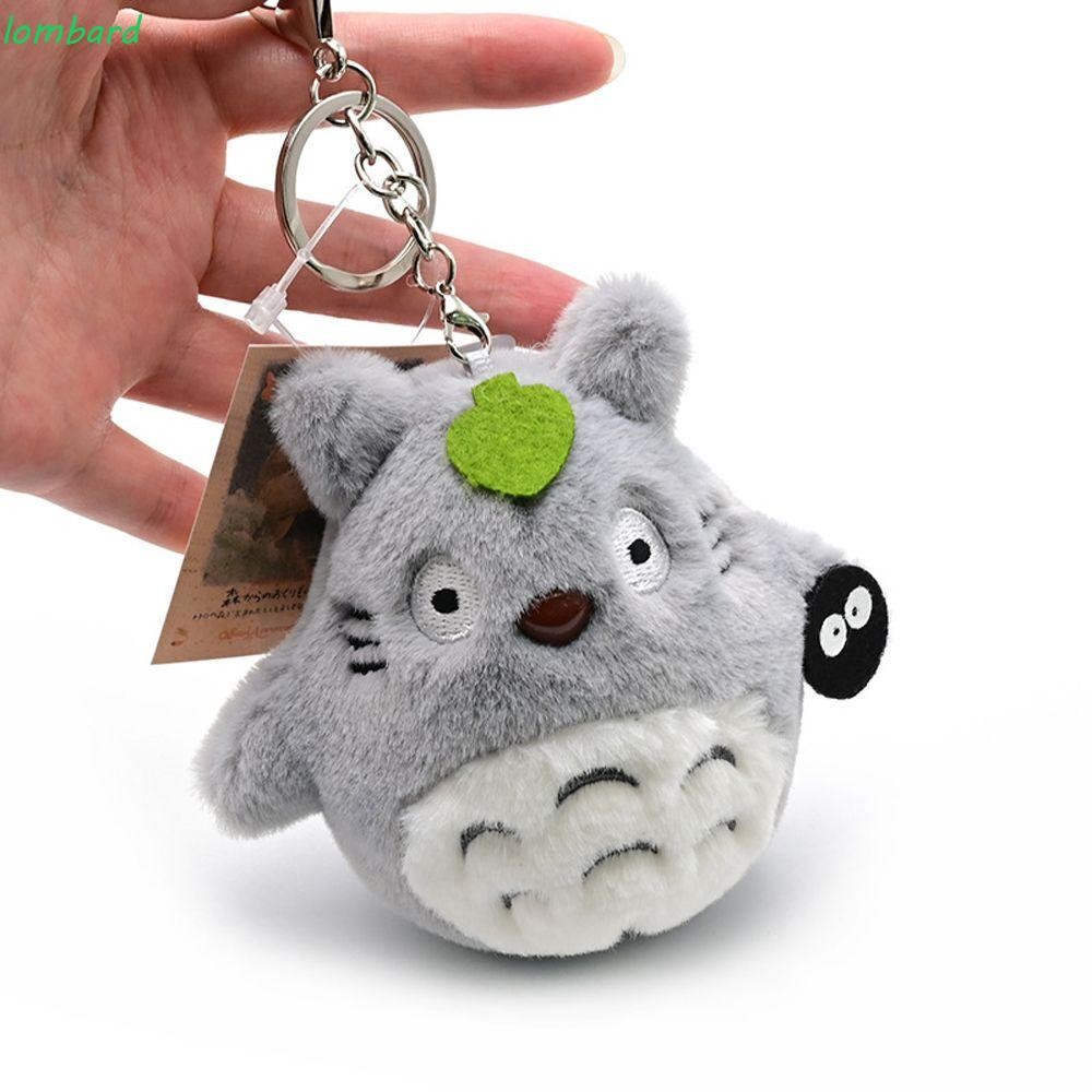 LOMBARD Totoro ของเล่นตุ๊กตา 10 ซม. kawaii Totoro พวงกุญแจตุ๊กตาตุ๊กตาแหวนกระเป๋าเครื่องประดับวันเกิ