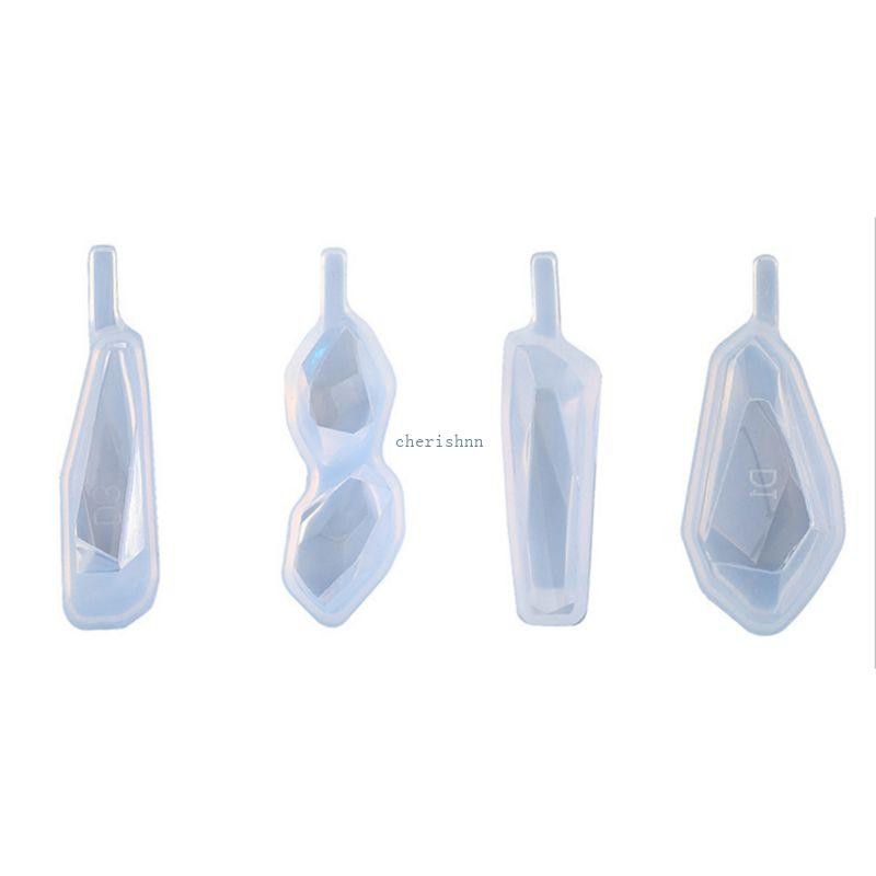 CH * 4 ชิ้นชุด DIY สร้อยคอจี้หล่อ Mould เครื่องประดับจี้แม่พิมพ์ซิลิโคน