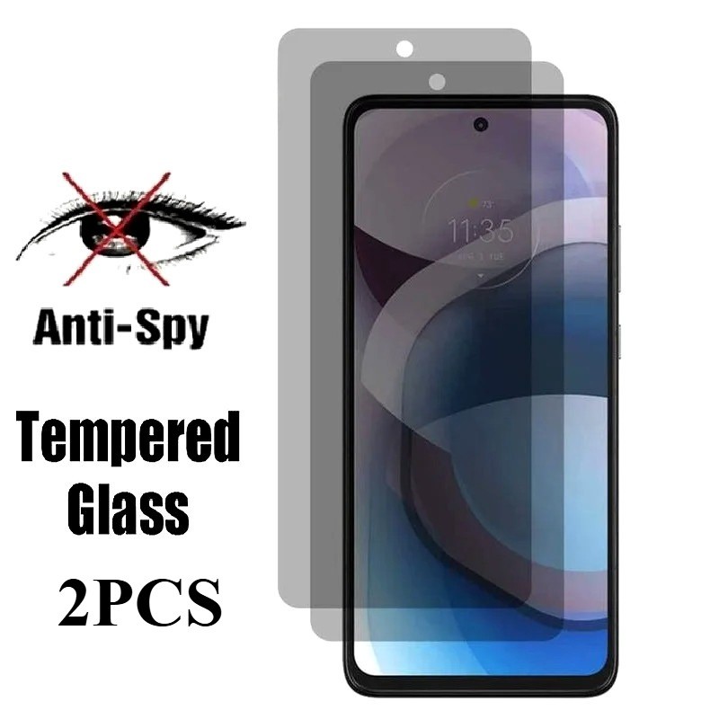 2PCS Full กระจกนิรภัยสีดําขอบฟิล์มสําหรับ Motorola ThinkPhone 25 Moto Z4 S50 One Vision Plus Macro H