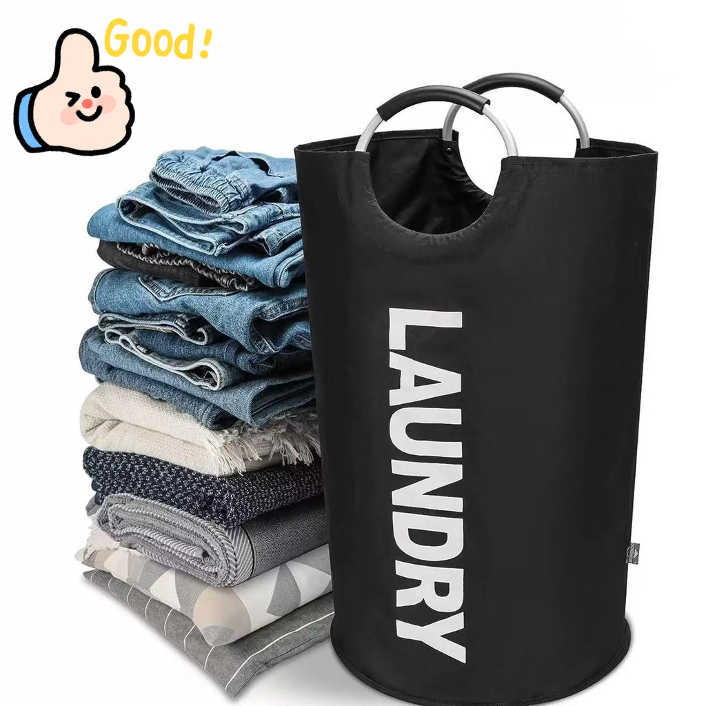 ตะกร้าผ้าซักรีดผ้ากันน้ํา ผ้าออกซ์ฟอร์ด ขนาดพิเศษ มีที่จับแข็งแรง วางตั้งได้ พับเก็บง่าย ใช้ในบ้าน Cheesegirl