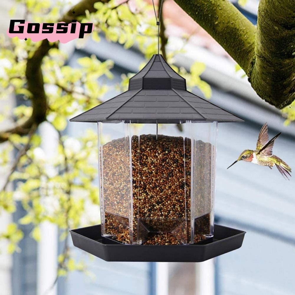 GOSSIP เครื่องให้อาหารนกสําหรับสวนกลางแจ้งสัตว์ Garden Yard Feeder ที่วางแขวน