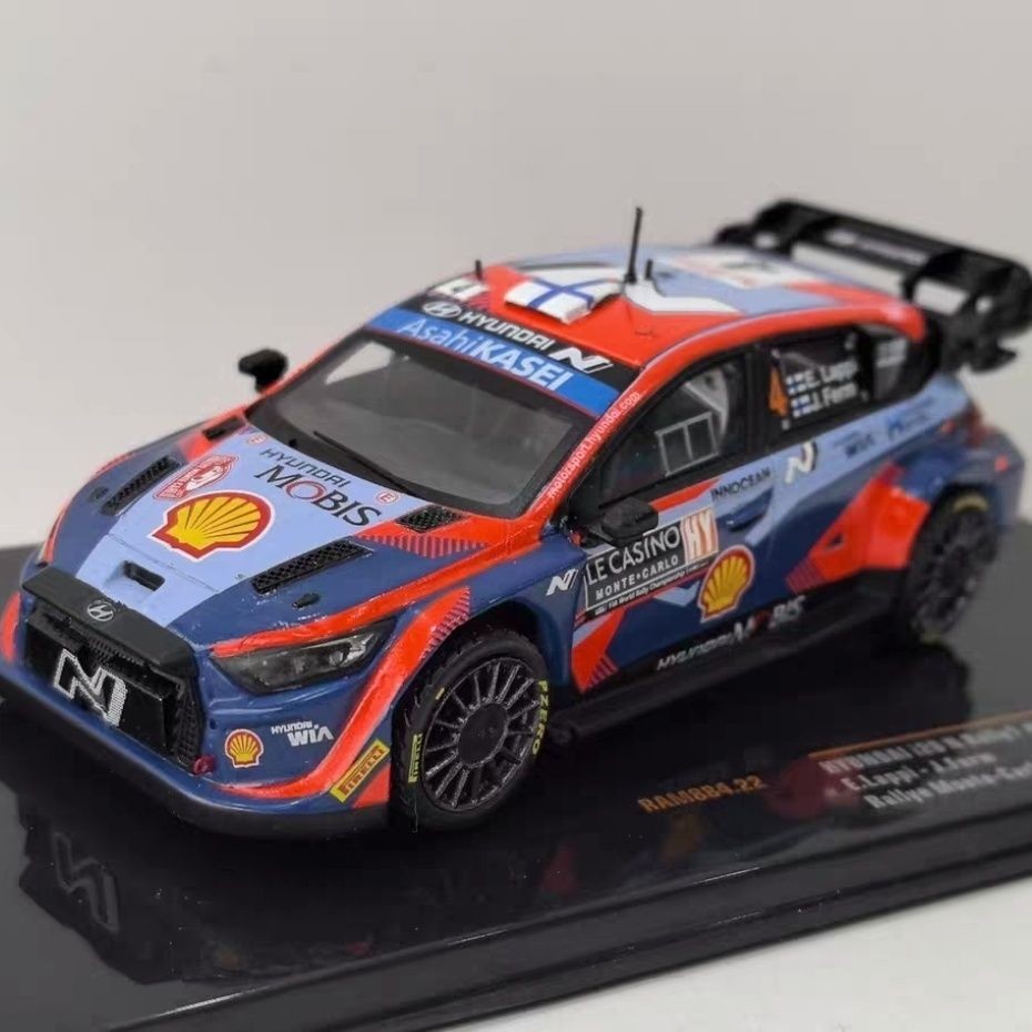 ไอโซ 1/43 #4 HYUNDAI i20 N 2023 HYUNDAI Rally Car Model Alloy