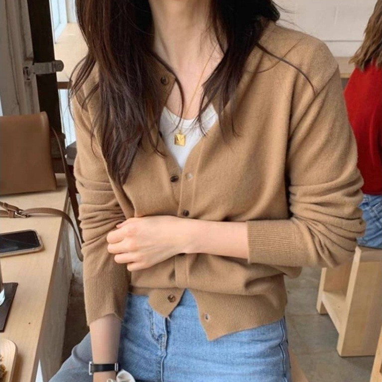 🎉Alva🎉พร้อมส่ง🚚เสื้อไหมพรม แขนยาว ระบายอากาศได้ดี สไตล์เกาหลี มีให้เลือก12สี #K28