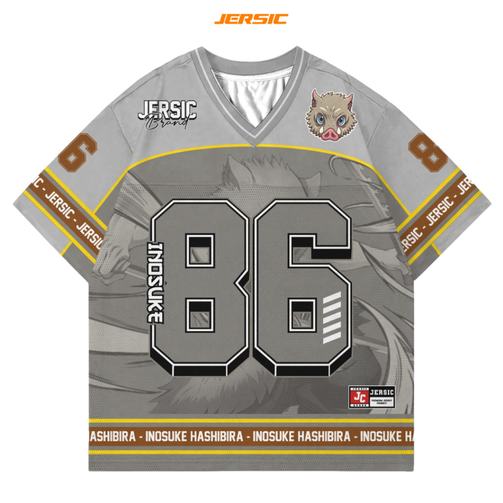 JERSEY JERSEY JERSEY 86 Demon Slayer Inosuke Kimetsu ไม่มี Yaiba Anime Jersey