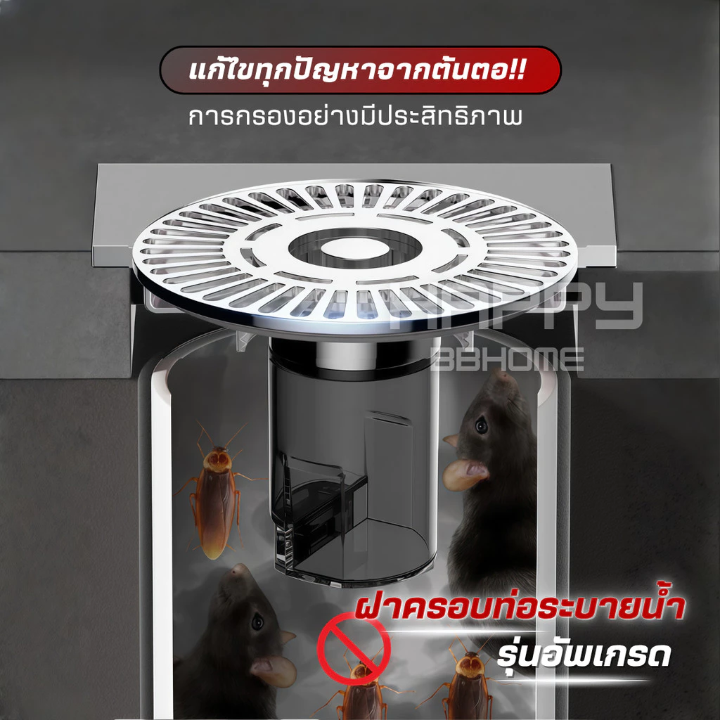 (รุ่นอัพเกรด)ฝาครอบท่อระบายน้ําของแท้100% ตะแกรงกันกลิ่น ท่อระบายน้ำ ป้องกันเศษผม เศษขยะ อุดตันท่อ ตะแกรงท่อ ระบบน้ำ thumbnail 7