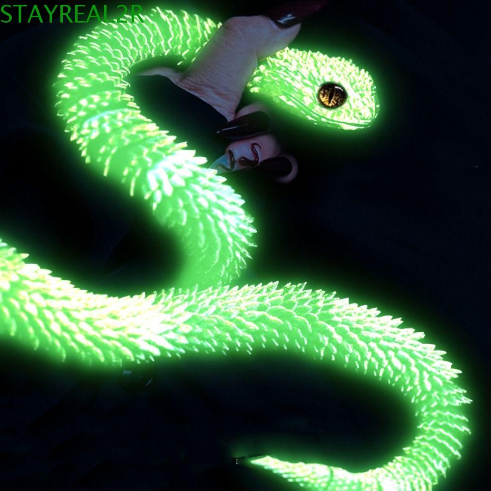 STAYREAL2R Luminous เครื่องประดับงู, เรืองแสงที่สมจริงใน Dark สัตว์จําลอง, แบบดั้งเดิม Rotatable PLA