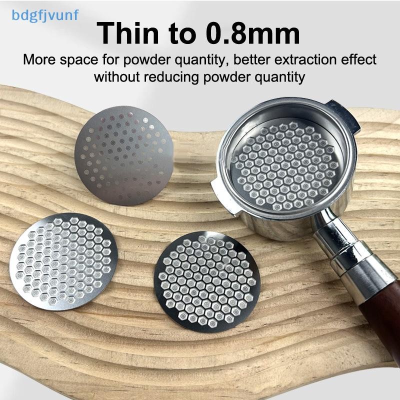 BDGF 1 ชิ้น Barista DIY อุปกรณ์เสริม Espresso Puck หน้าจอกาแฟกรอง 51/53/58.5 มม. Portafilter Reusable Holder 0.8 มม.