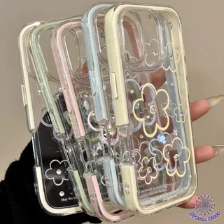 เคสไอโฟน11 แฟชั่นดอกไม้น่ารักโปร่งใสนุ่ม สำหรับ IPhone 15 17 16 13 14 11 12 Pro Max 13 15 14 12 16 Pro 16 14 15 Plus Air