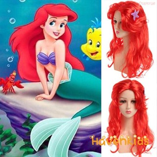 วิกผมทรงหยิกสีแดง สำหรับผู้หญิง พร้อมสวมใส่ในงานคอสเพลย์และป…