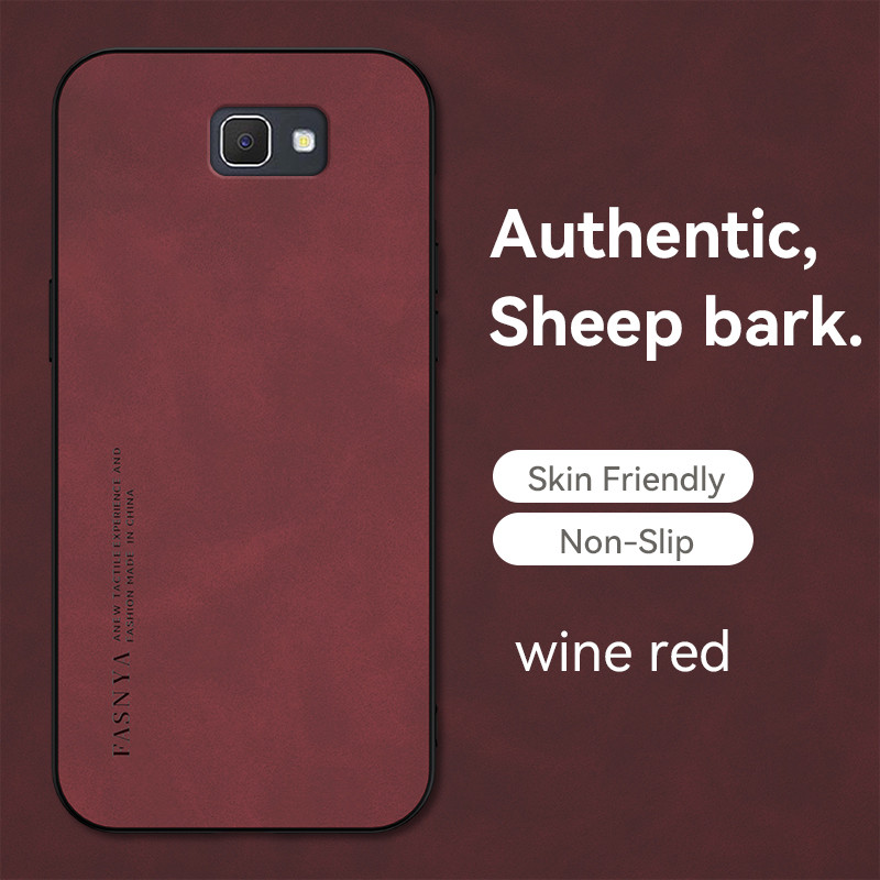 เคส Samsung J7 Prime SM-G610Y/DS SM-G610F/DS หนังแกะเรียบง่ายเป็นมิตรกับผิวและเคสโทรศัพท์กันลื่น