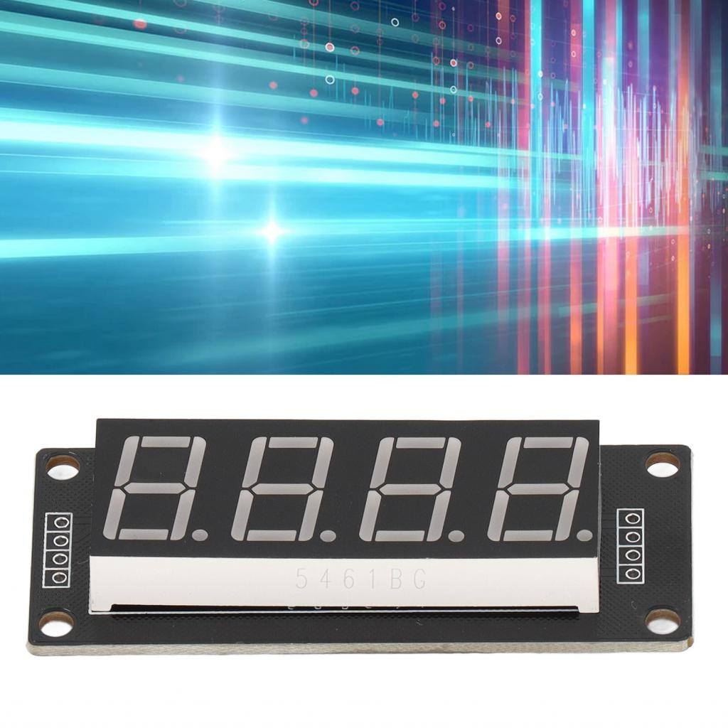 LED Digital Tube Display Module 4 Digit 7 Segment Green พร้อมชิปไดรฟ์ TM1637 สำหรับการควบคุมเครื่องจ