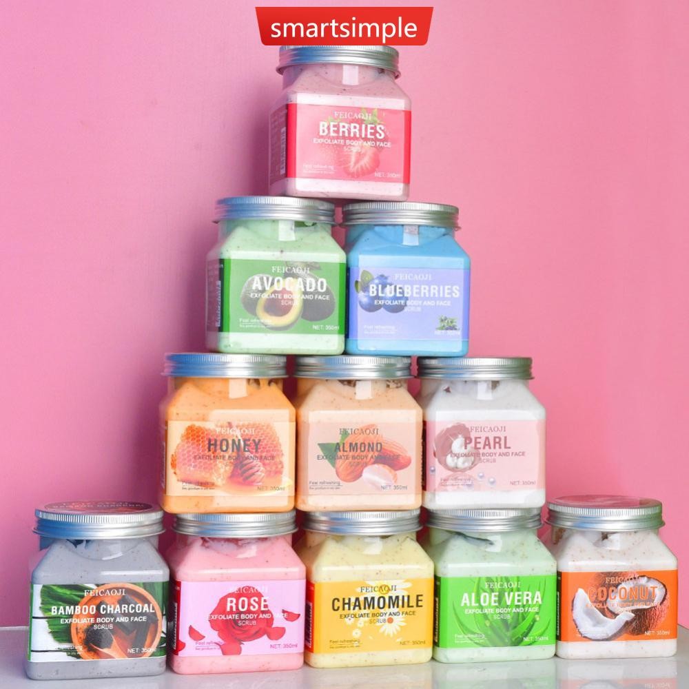 SMARTSIMPLE Body Scrub กาแฟ Bath Scrub Exfoliating Moisturizing Hydrating All Body Cleansing Scrub E