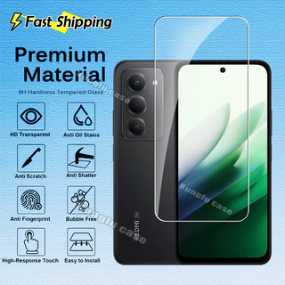 2in1 สําหรับ Redmi 15 Redmi15 5G 4G ป้องกันหน้าจอกระจกนิรภัยลายนิ้วมือปลดล็อคโปร่งใส HD Clear Coverage เลนส์กล้องป้องกันฟิล์ม