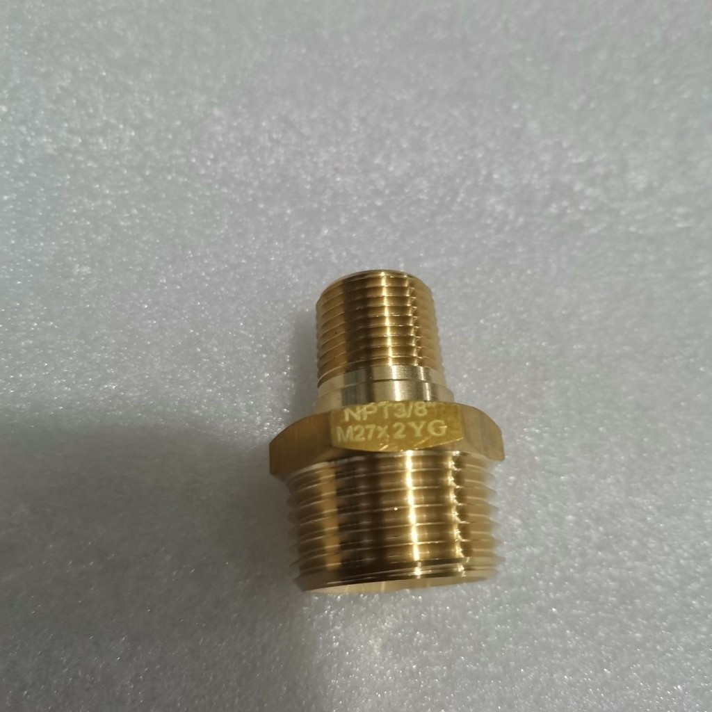 LNG Cylinder Copper Connector Thread Connector NPT3/8-M27 Thread Connector Booster Valve Connector
