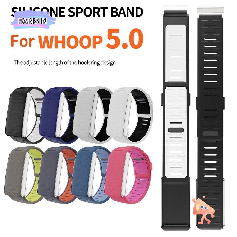 FANSIN Fitness Band,ซิลิโคนปรับสายรัด,Protector Soft Breathableสายรัดข้อมือกีฬาสําหรับ Whoop 5.0 One/Peakผู้หญิงผู้ชาย