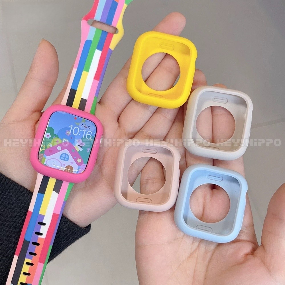 เคสป้องกันสีชมพูตุ๊กตาบาร์บี้เหมาะสําหรับ ฉันดู 10/9/8/7/6/กับ/5/4/3/2/1 เคสนิ่มซิลิโคนเหมาะสําหรับสมาร์ทวอทช์ 49/46/45/44/42/41/40/438มม