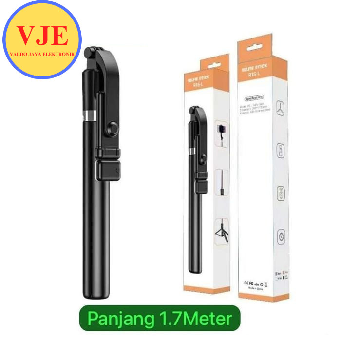 Tongsis Led bluetooth R1S L 1.7M ไม้เซลฟี่ 4in1 360° ไม้เซลฟี่ LED ระยะไกลขาตั้งกล้อง 170 ซม. / TONG