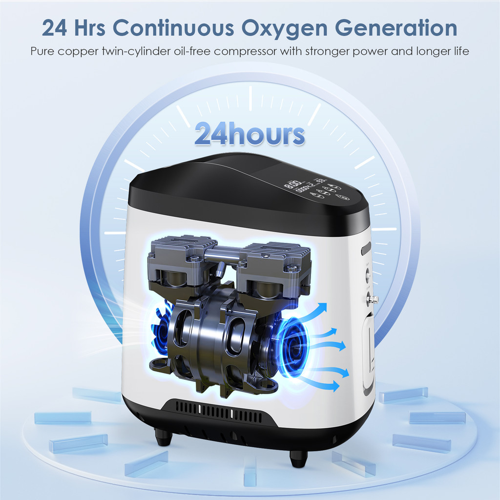 【Local Warehouse】 VARON 1-8L/min Home Oxygen Concentrator Y-105W PRO Upgraded Version - รูปที่ 3