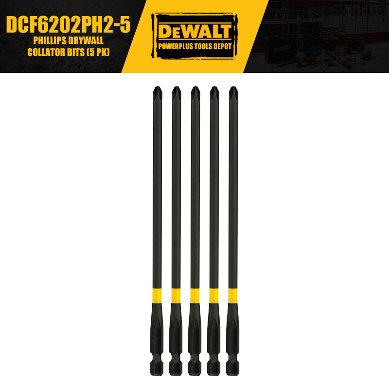 DEWALT DCF6202PH2-5 Phillips Drywall Collator Bits 5PCS สําหรับ DCF620/DCF630/DCF6202 เครื่องมืออุปก