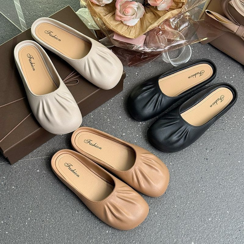 รองเท้าแตะปิดนิ้วเท้าที่น่ารักและทันสมัยสำหรับใส่ในบ้านและกลางแจ้ง รองเทT35