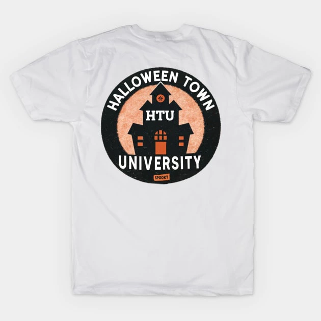 เสื้อยืด Vintage Halloween Town University Cotton 100%