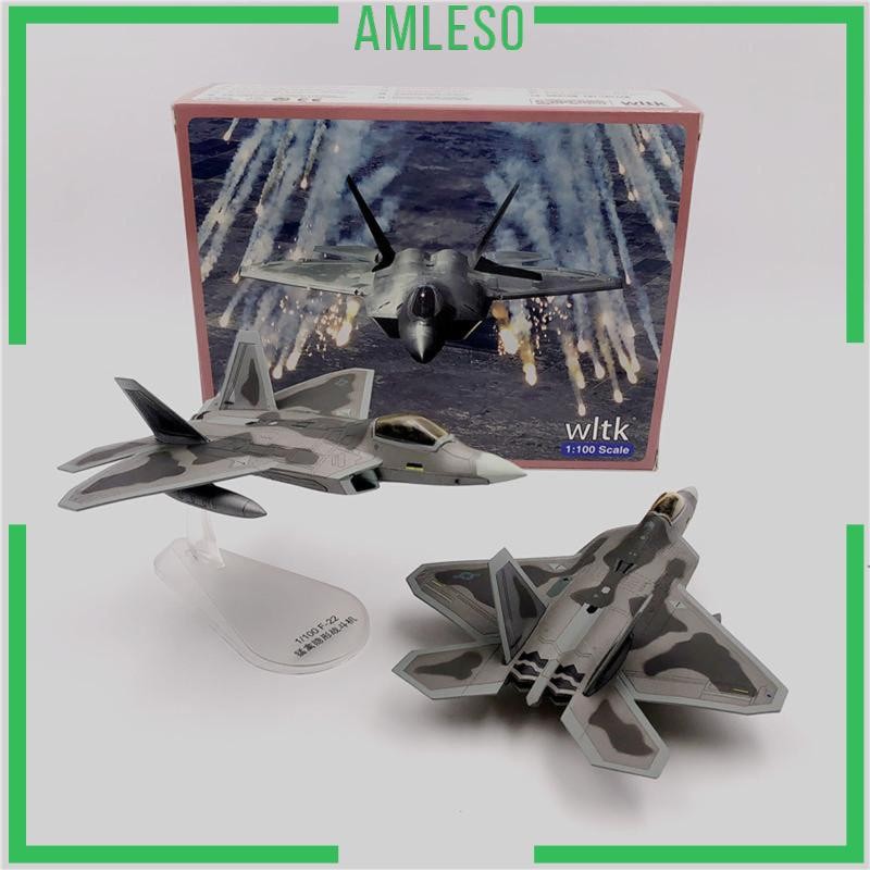 [Amleso] 1/100 Scale Airplane Model kit Plane Fighter Model Diecast Plane Model