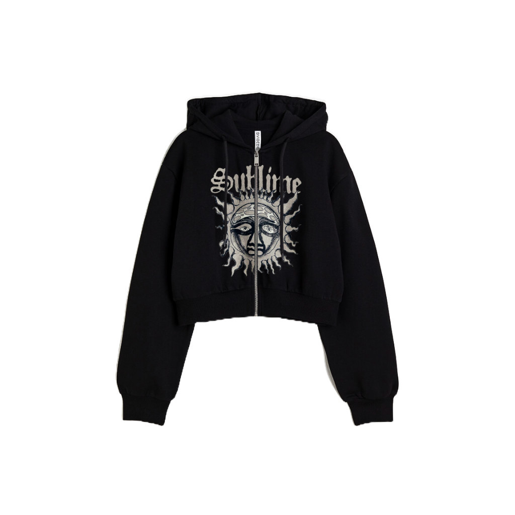 [Mardhatillah] Zipper Crop Sublime Basic Womens Crop Jacket Zipper Sweater Croptop Hoodie Crop