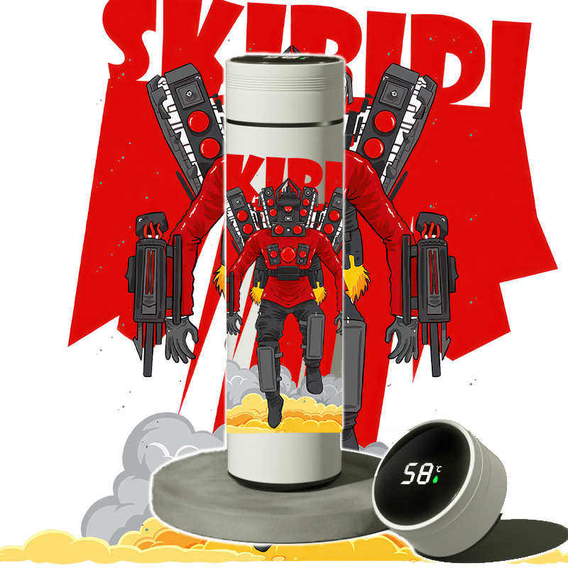 Titan Clockwork Cameraman Skibidi ห้องน้ํา Speakerman ดื่มแก้ว Boy TVman 304 สแตนเลสความจุขนาดใหญ่ถ้วยฉนวนแบบพกพาเด็กนักเรียนกาต้มน้ําของขวัญวันเกิด