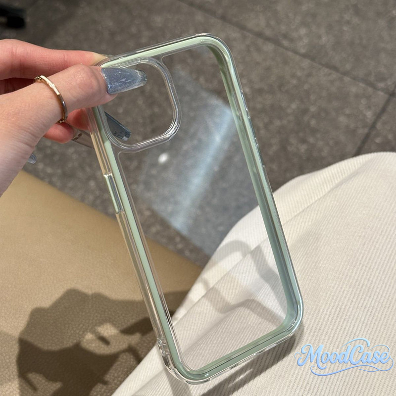 เคสไอโฟน 11 สำหรับ IPhone 12 14 15 13 16 Pro Max 16 15 14 Plus 15 16 14 13 12 Pro เคสกันกระแทกขอบสีพื้นเรียบง่าย 2 in 1 - รูปที่ 7