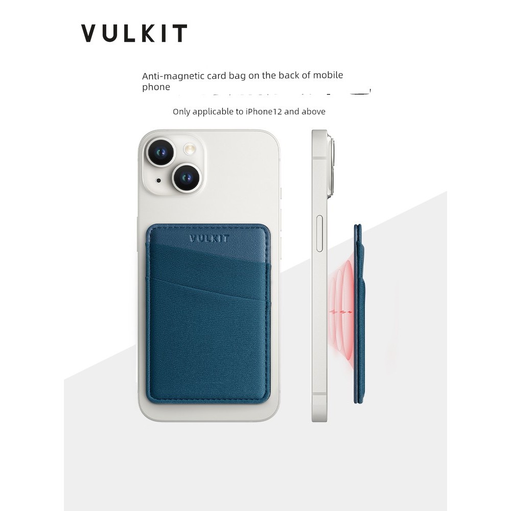 magsafe wallet กระเป๋าตัง Vulkit สไตล์ใหม่ Magsafe Magnetic Phone Back Sticker Card Holder เหมาะสําห