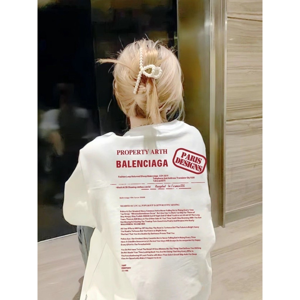 คุณภาพสูงสต็อกบริติชแอร์เวย์24แฟชั่นสบายๆฤดูร้อนใหม่ผ้าฝ้ายแท้โปสเตอร์ตัวอักษรโลโก้พิมพ์ขนาดใหญ่แขนสั้นเสื้อยืดป้ายคอ+แท็กแขวน XS-3เอ็กแอล