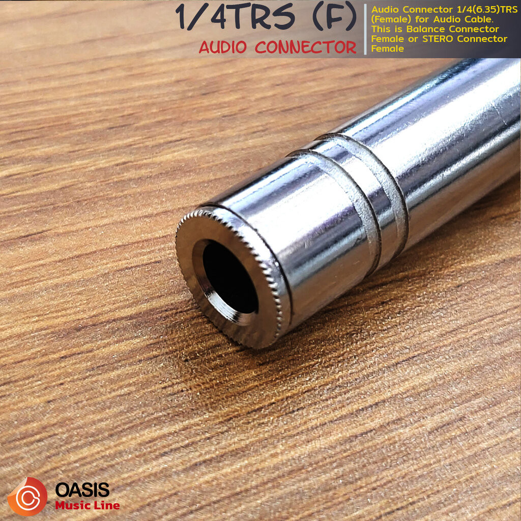 [พร้อมส่ง][1ตัว] Jack Phone STEREO MONO 6.35mm 1/4 Stereo Connector TRS (Female) สำหรับเข้าสาย แจ็คไมค์ตัวเมีย Jack Mic - รูปที่ 4