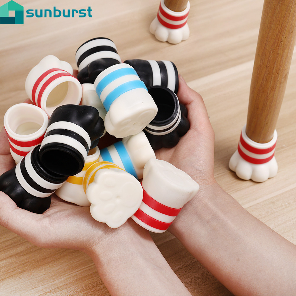 8ชิ้นแมวตีนรูปร่างโต๊ะเก้าอี้เท้าปก-อัพเกรดซิลิโคนหนาแผ่น-เฟอร์นิเจอร์ด้านล่างเสื่อ-ป้องกันเสียงรบกวนลื่นทนต่อการสึกหรอ-พื้นป้องกัน-โต๊ะเก้าอี้ขาหมวก