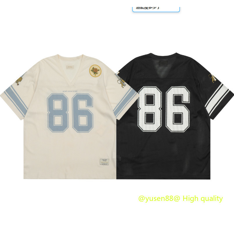 **** Hot ** New Style ALD JERSEY Aime leon dore JERSEY 260g Weight Hole Cloth JERSEY