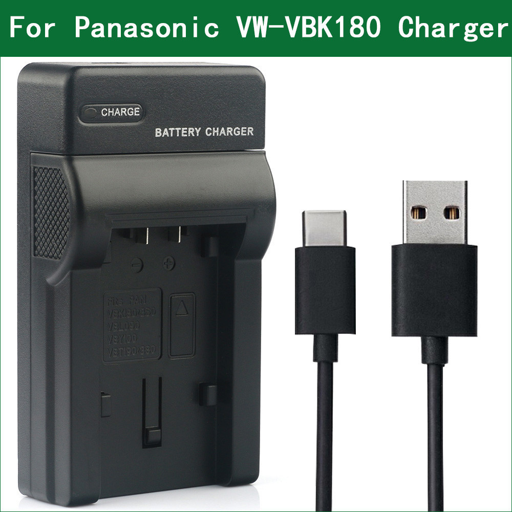 Vw VBK180 Micro USB Charger สําหรับ Panasonic HDC HS80 SD40 SD60 SDX1 TM40 TM45 TM55 TM60 TM90 TMX1 